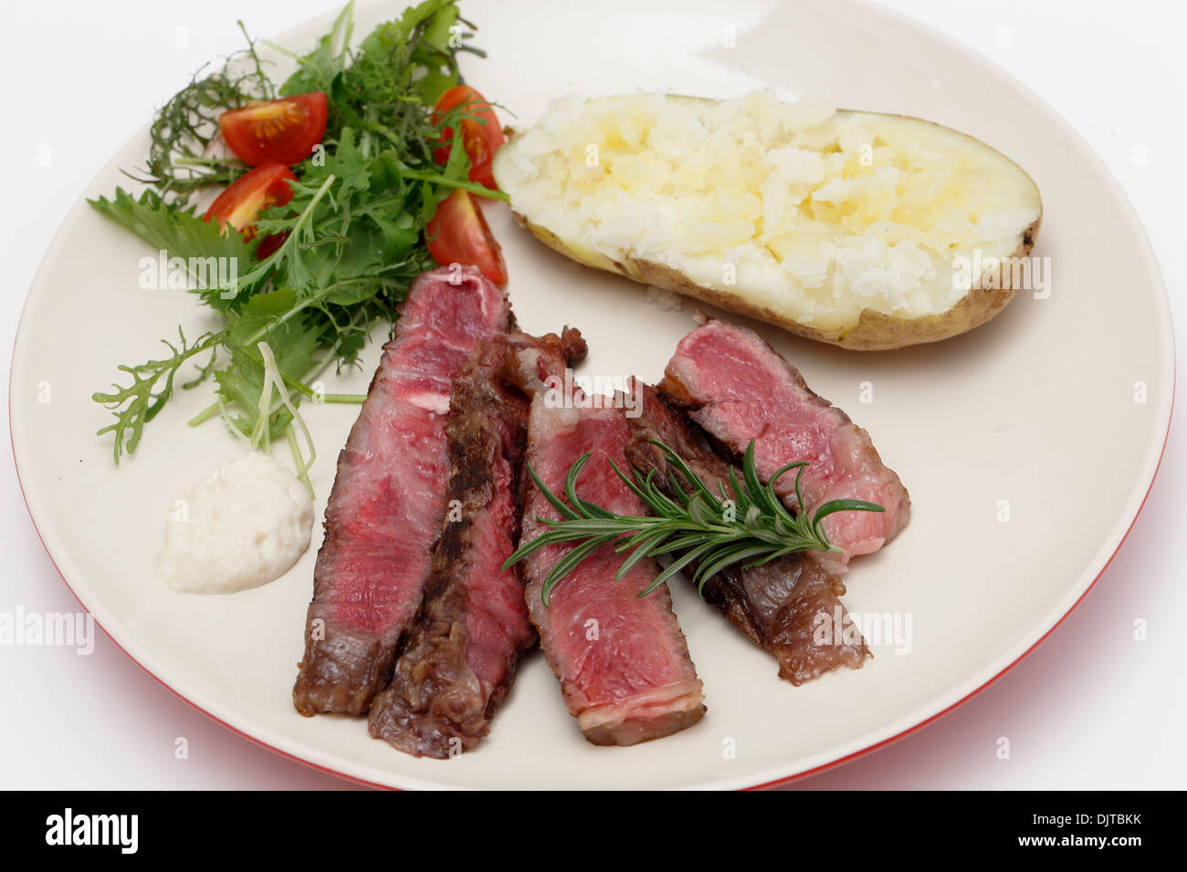Ribeye steak baked potato hi-res stock photography and images - Alamy