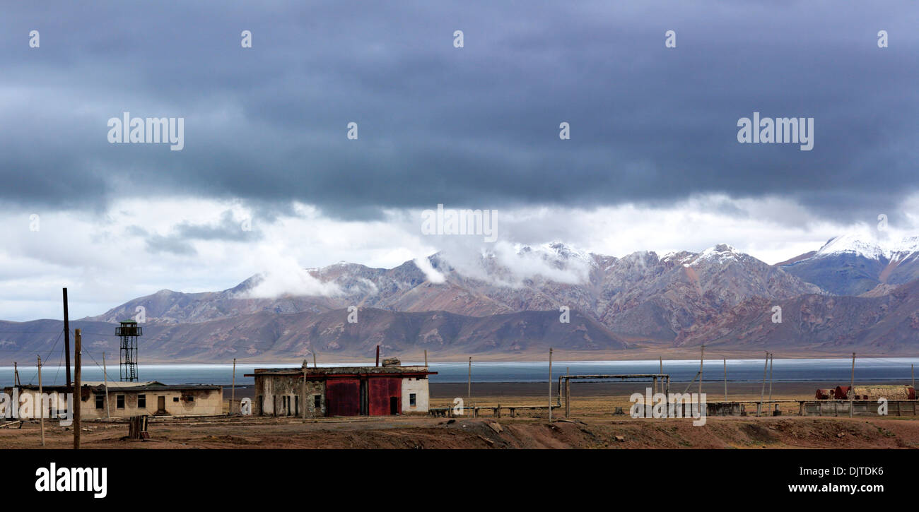 Torugart pass, Chatyr-Kul lake, Naryn oblast, Kyrgyzstan Stock Photo