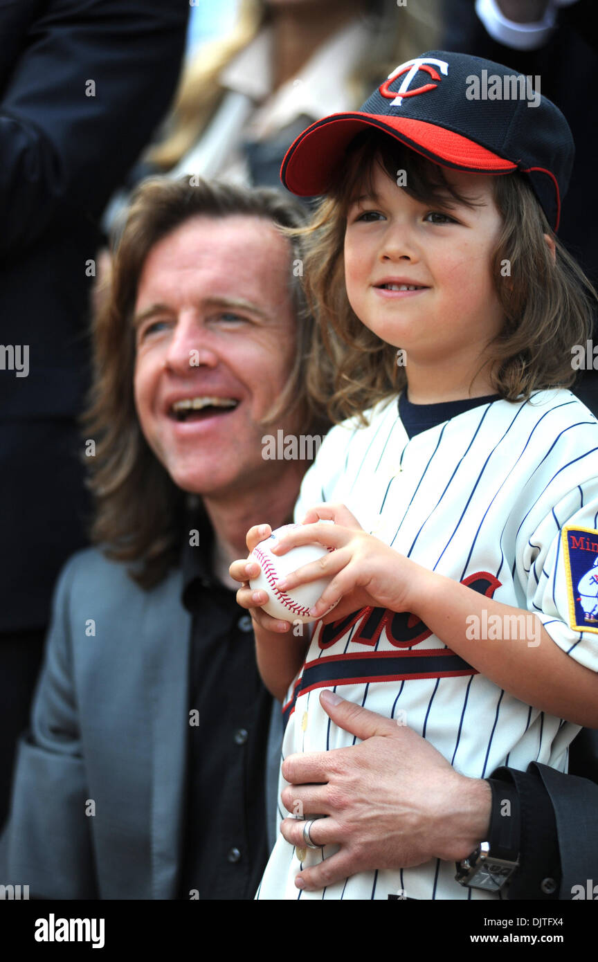 Oliver Pohlad, grandson of the late Carl Pohlad, and his father Jim