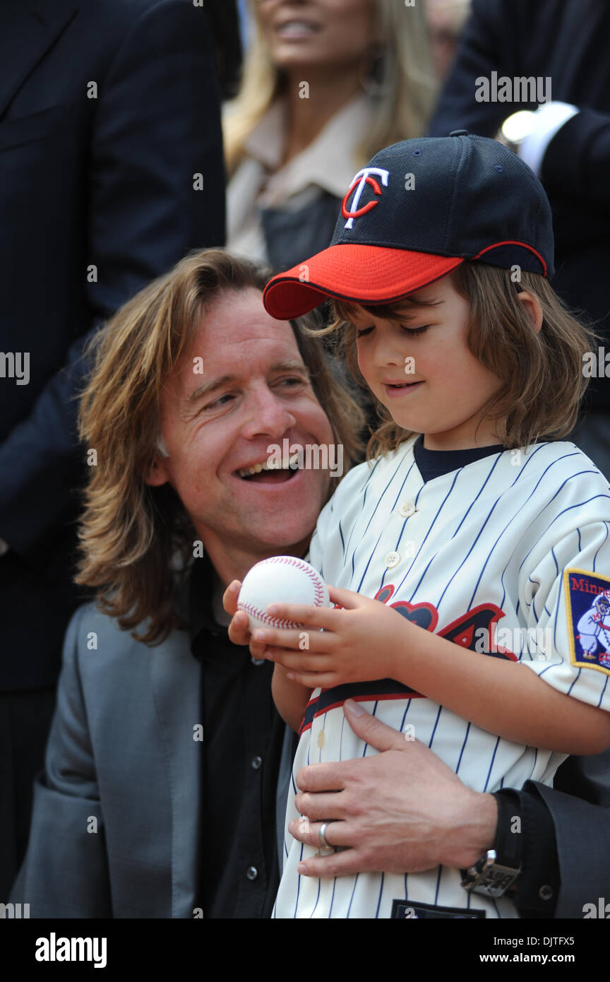 Oliver Pohlad, grandson of the late Carl Pohlad, and his father Jim