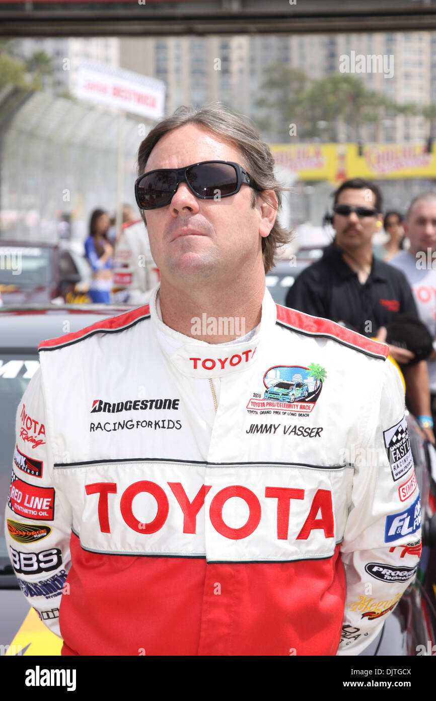 Professional driver Jimmy Vasser on the grid before the Toyota