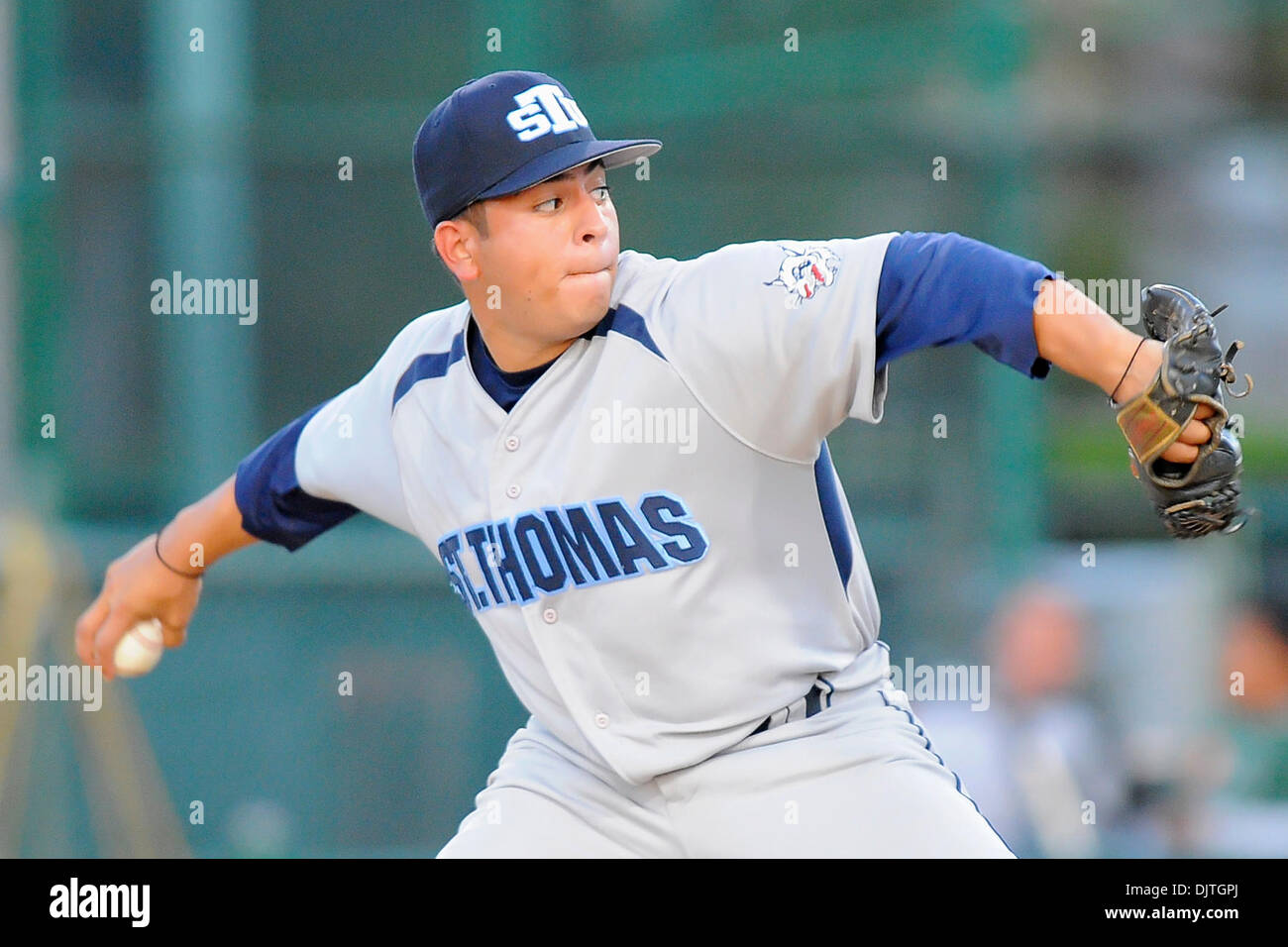 St. Thomas University Bobcats P Danny Sanchez (24). The 14th ranked Miami  Hurricanes defeated the St. Thomas University Bobcats 9-6 at Alex Rodriguez  Park in Coral Gables, Florida. (Credit Image: © Ron