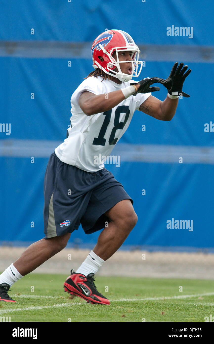 Buffalo Bills rookie wide receiver Naaman Roosevelt (18) during a