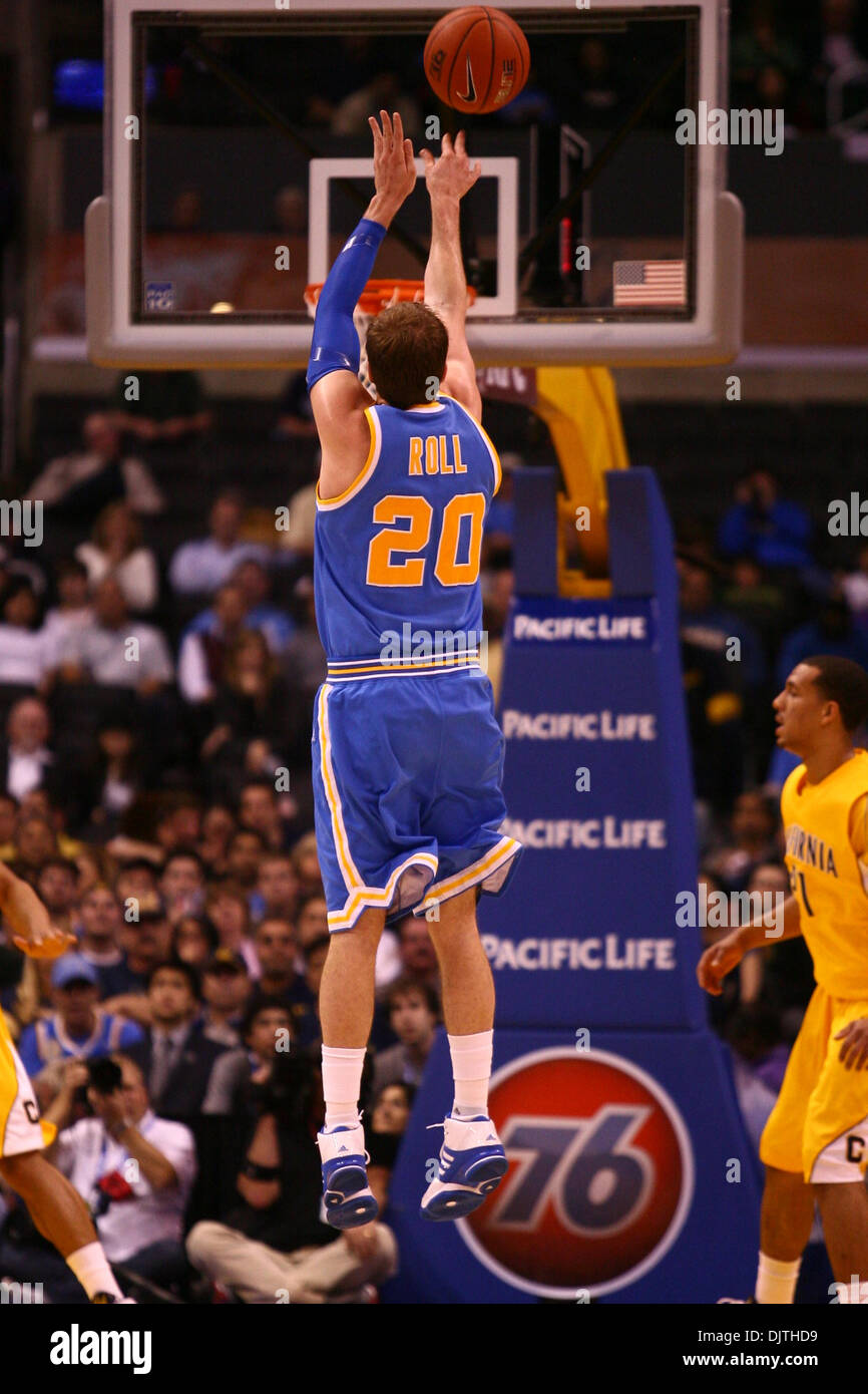 UCLA guard Michael Roll makes a wide open 3 point shot during the first half of the Pacific Life Pac 10 Tournament semifinal between UCLA and Cal, at Staples Center. (Credit Image: © Tony Leon/Southcreek Global/ZUMApress.com) Stock Photo