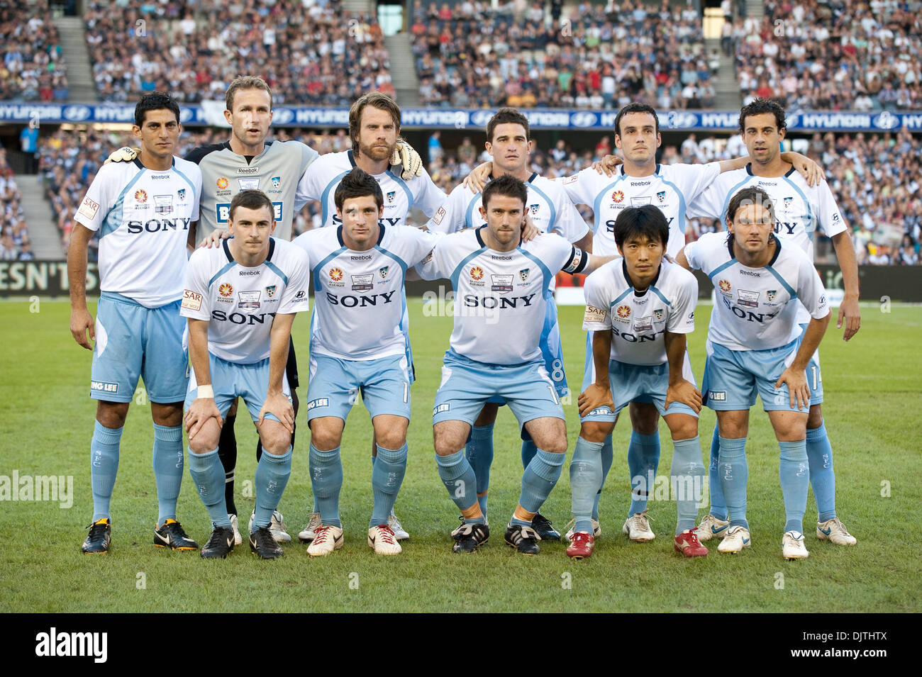 Melbourne Australia March 20 2010 The Sydney Fc Starting Players Stock Photo Alamy