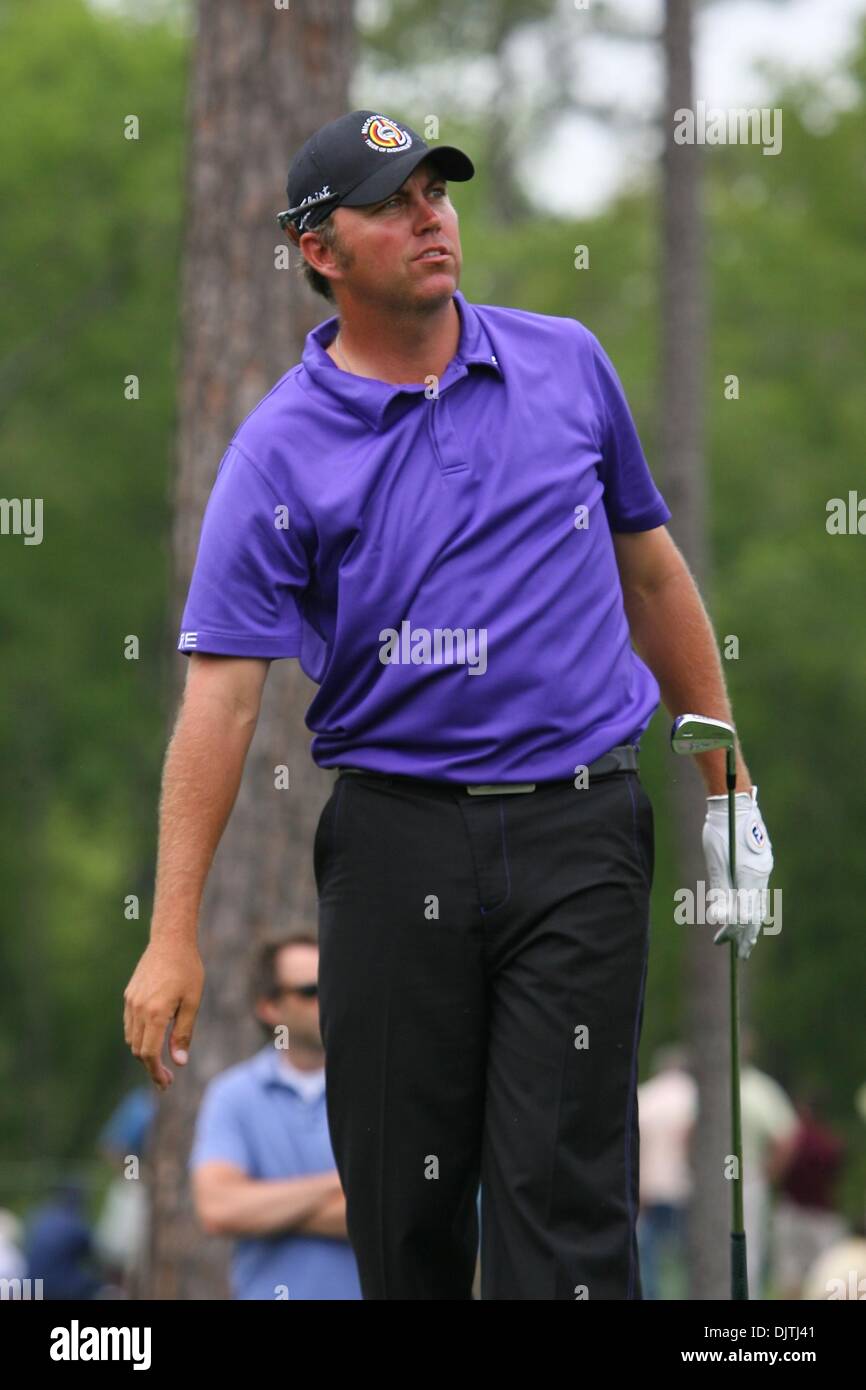 Bo Van Pelt tees off at the 9th hole. Shell Houston Open at the