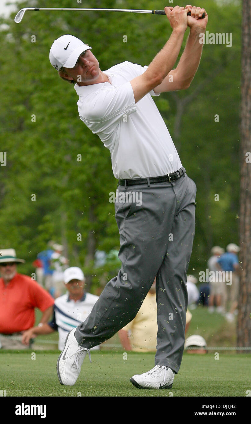 Lucas Glover tees off at the 9th hole. Shell Houston Open at the