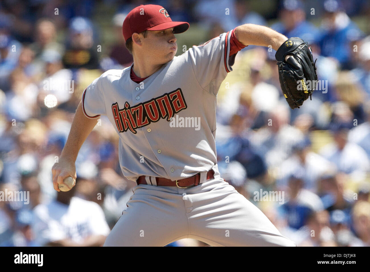 Arizona Diamondbacks starting pitcher Ian Kennedy took the loss 9-5 after being roughed up for four home runs during the Los Angeles Dodgers home opening win. (Credit Image: © Tony Leon/Southcreek Global/ZUMApress.com) Stock Photo