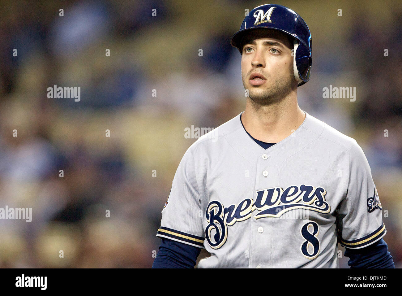 4 May 2010: Milwaukee Brewers left fielder Ryan Braun, is upset about the  call the home plate umpire in the second inning. (Credit Image: © Tony  Leon/Southcreek Global/ZUMApress.com Stock Photo - Alamy