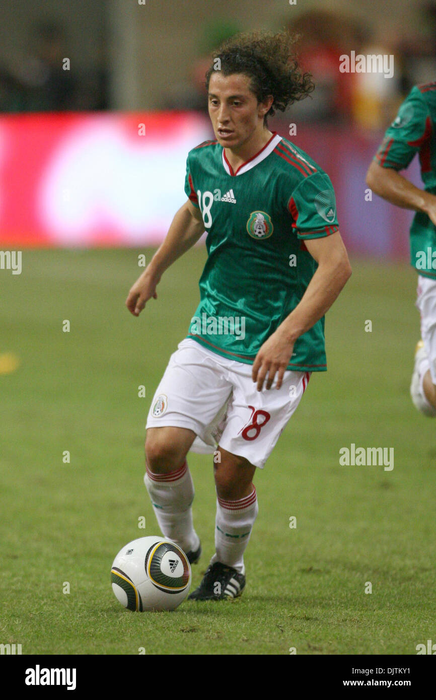 Team Mexico midfielder Andres Guardado (18) controls the ball into the Angola territory. Mexico defeated Angola 1-0 at Reliant Stadium, Houston, Texas. (Credit Image: © Luis Leyva/Southcreek Global/ZUMApress.com) Stock Photo