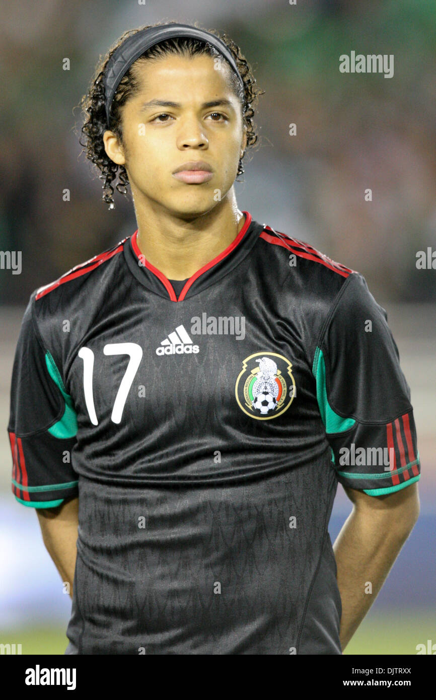 3 March 2010: Giovani Dos Santos before the start of the New Zealand vs. Mexico international friendly at the Rose Bowl in Pasadena, California. Mandatory Credit: Brandon Parry / Southcreek Global (Credit Image: © Brandon Parry/Southcreek Global/ZUMApress.com) Stock Photo