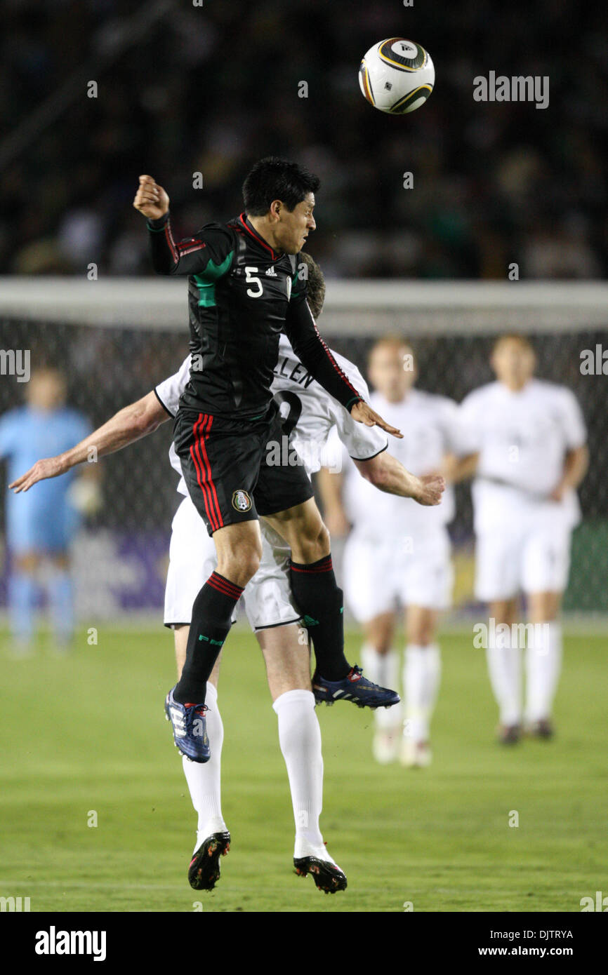 3 March 2010: Ricardo Osorio #5 heads the ball during the New Zealand vs. Mexico international friendly at the Rose Bowl in Pasadena, California. Mandatory Credit: Brandon Parry / Southcreek Global (Credit Image: © Brandon Parry/Southcreek Global/ZUMApress.com) Stock Photo