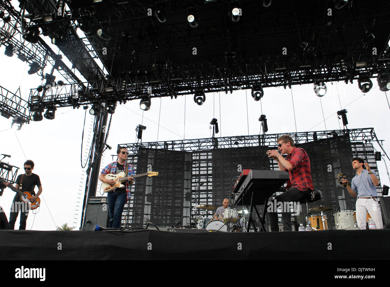 White Rabbits perform at the Coachella Music & Arts Festival held at ...