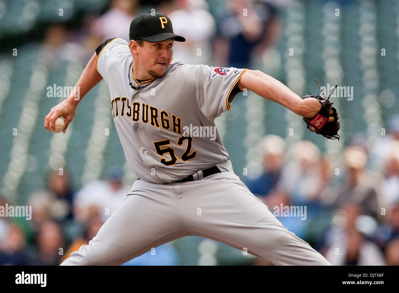 Pittsburgh Pirates pitcher Joel Hanrahan #52 came in for an inning of ...