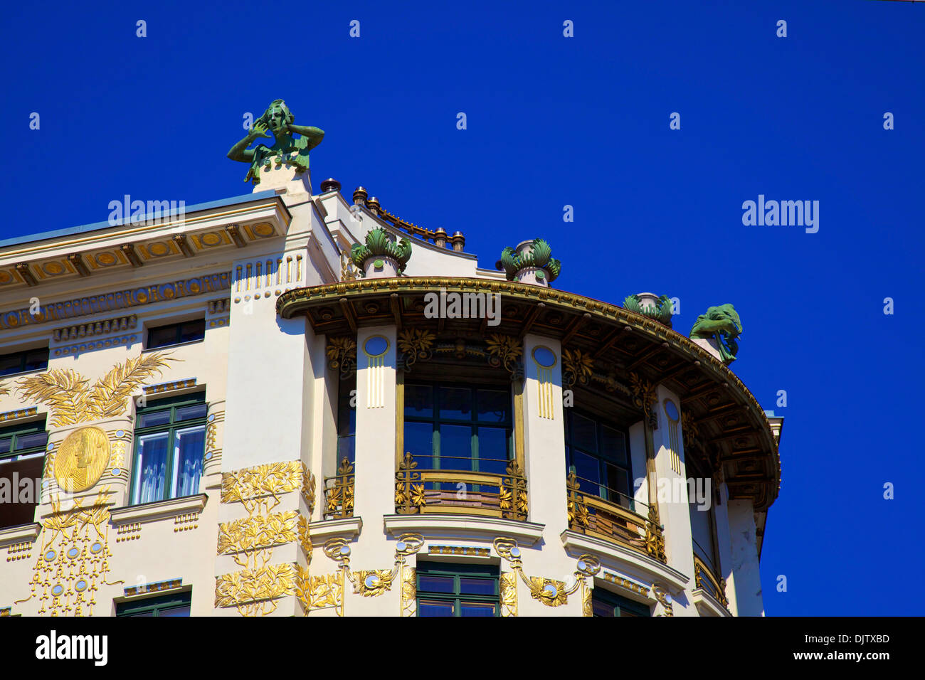 Otto Wagner's Art Nouveau Apartments, Vienna, Austria, Central Europe ...