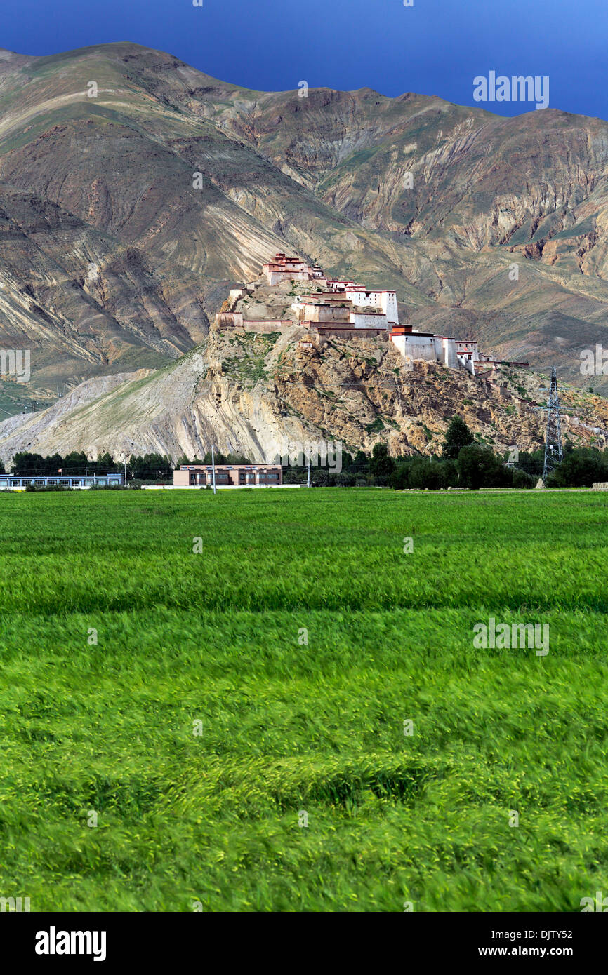 Gyantse Dzong, Gyantse County, Shigatse Prefecture, Tibet, China Stock Photo