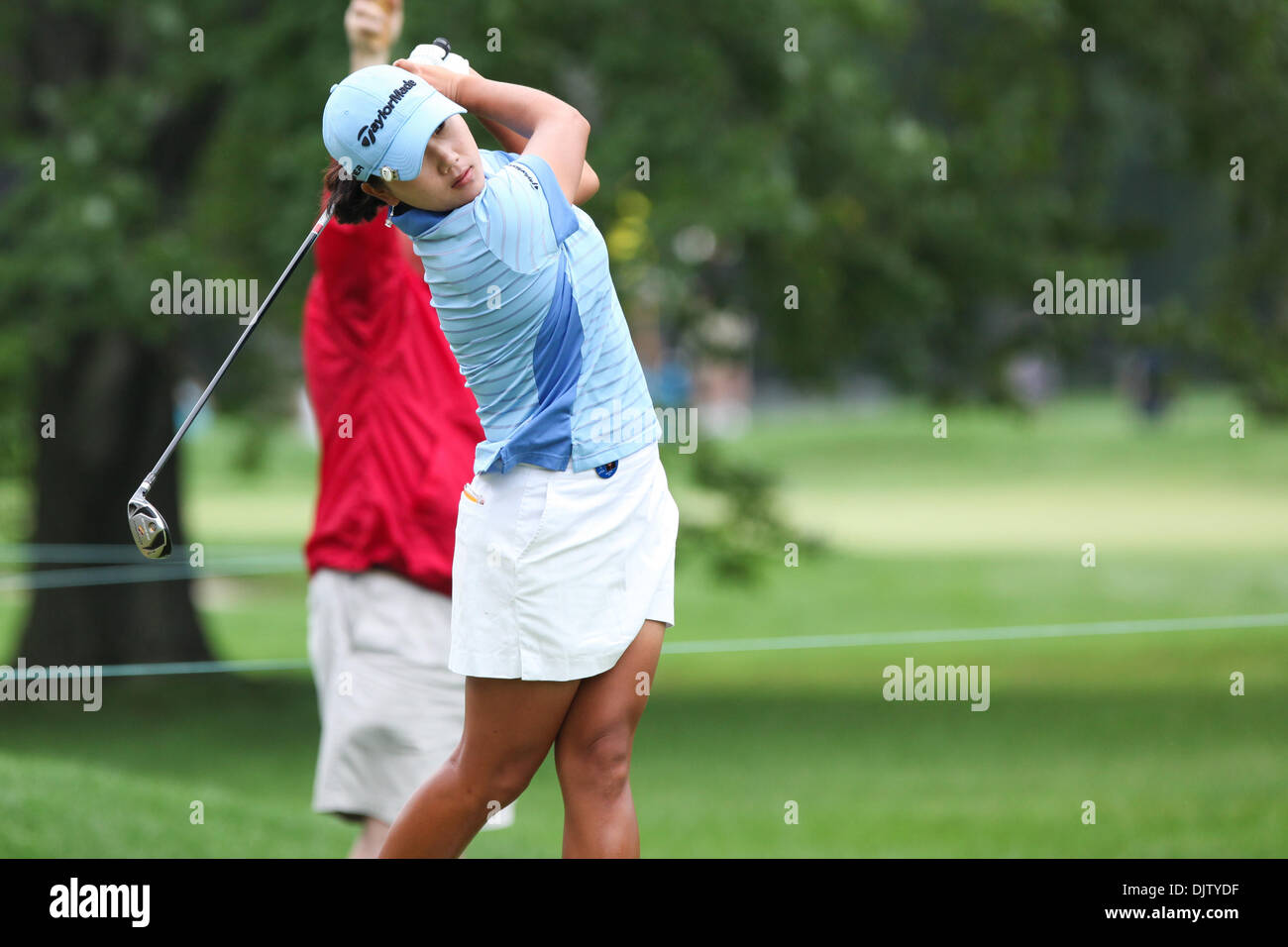 Seon Hwa Lee of South Korea tees off on the 8th tee during the third round of the LPGA Championship at Locust Hill Country Club in Pittsford, NY, USA; (Credit Image: © Nicholas Serrata/Southcreek Global/ZUMApress.com) Stock Photo