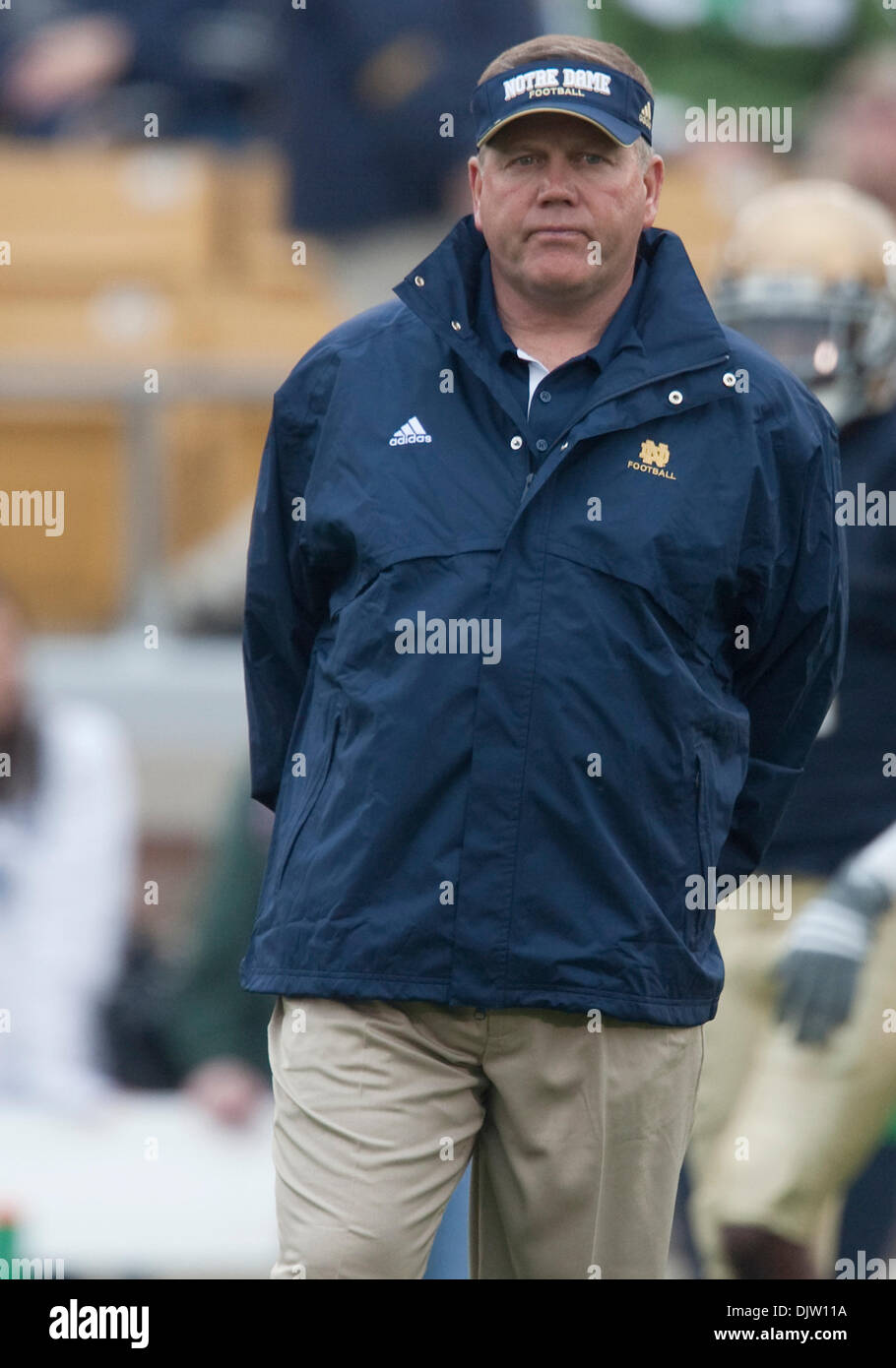 Notre Dame Head Coach Brian Kelly During Blue Gold Spring Football Game notre-dame-head-coach-brian-kelly-during-blue-gold-spring-football-game