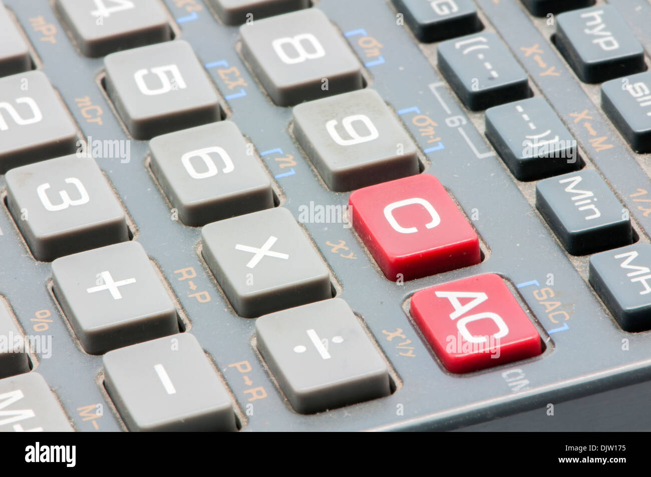 buttons calculator for school mathematics Stock Photo Alamy