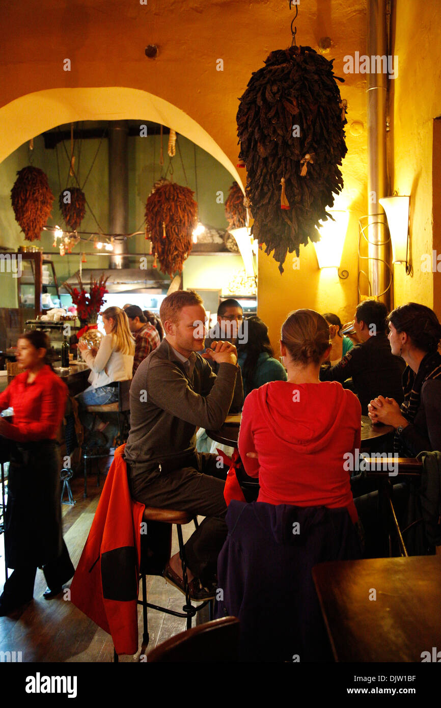 People at Cicciolina restaurant, Cuzco, Peru. Stock Photo