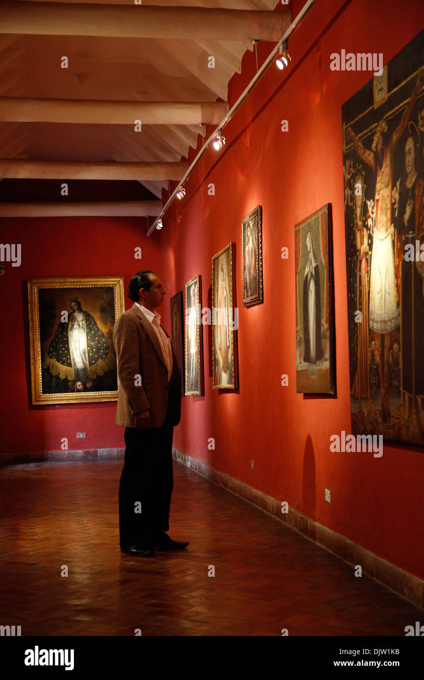Vice Royal Gallery at Casa Cabrera / Museum of PreColumbian Art, Cuzco, Peru. Stock Photo