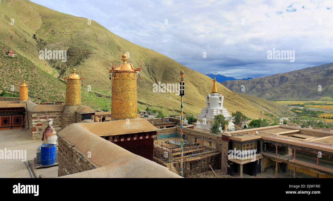 Mindrolling Monastery, Lhoka (Shannan) Prefecture, Tibet, China Stock Photo