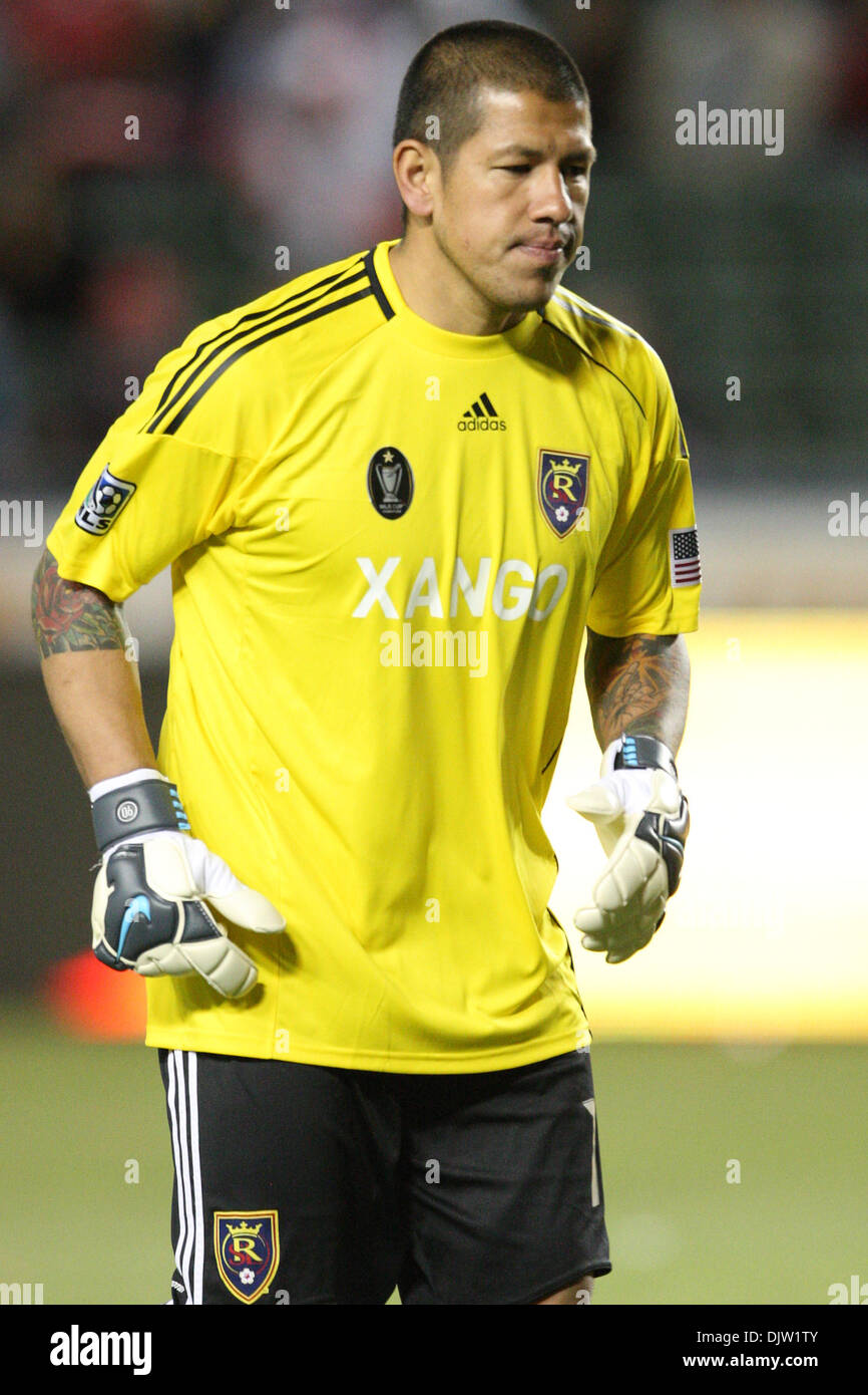 22 May 2010: Real Salt Lake GK #18 Nick Rimando during the Chivas USA vs the Real Salt Lake game at the Home Depot Center in Carson, California. Real Salt Lake went on to defeat Chivas USA with a final score of 2-1. Mandatory Credit: Brandon Parry / Southcreek Global (Credit Image: © Brandon Parry/Southcreek Global/ZUMApress.com) Stock Photo