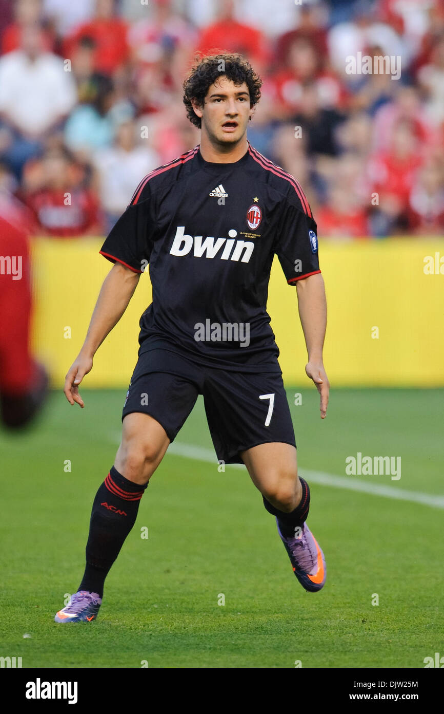 30 May2010: AC Milan forward Alexandre Pato (7) awaits a cross during the  friendly match between the Chicago Fire and AC Milan at Toyota Park in  Bridgeview, Illinois. AC Milan defeated the