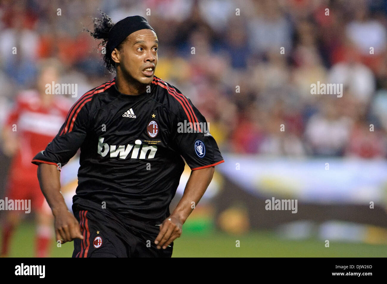 30 May2010:  AC Milan's Ronaldinho (80) during the friendly match between the Chicago Fire and AC Milan at Toyota Park in Bridgeview, Illinois.  AC Milan defeated the Fire 1-0. (Credit Image: © John Rowland/Southcreek Global/ZUMApress.com) Stock Photo