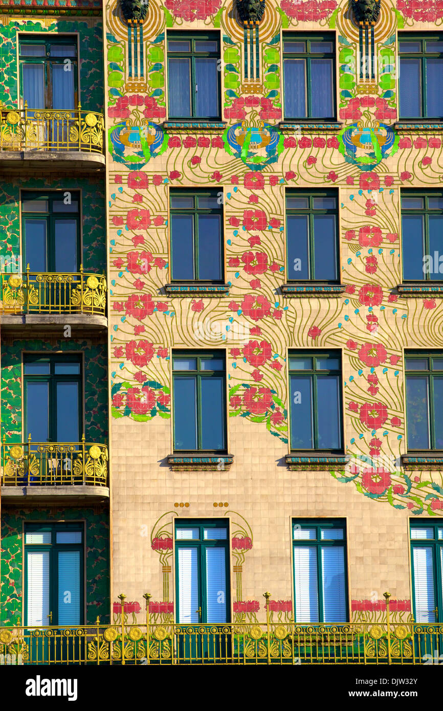 Otto Wagner's Art Nouveau Apartments, Vienna, Austria, Central Europe ...