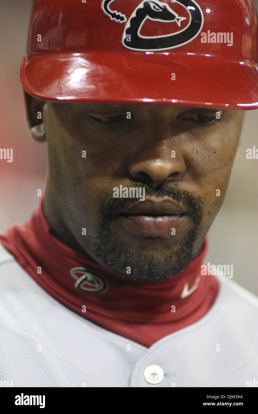 Arizona Diamondbacks third base coach Bo Porter coaches against San