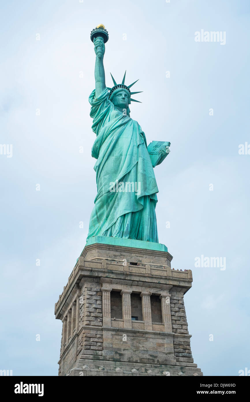 Full length shot of the Statue of Liberty in New York, US Stock