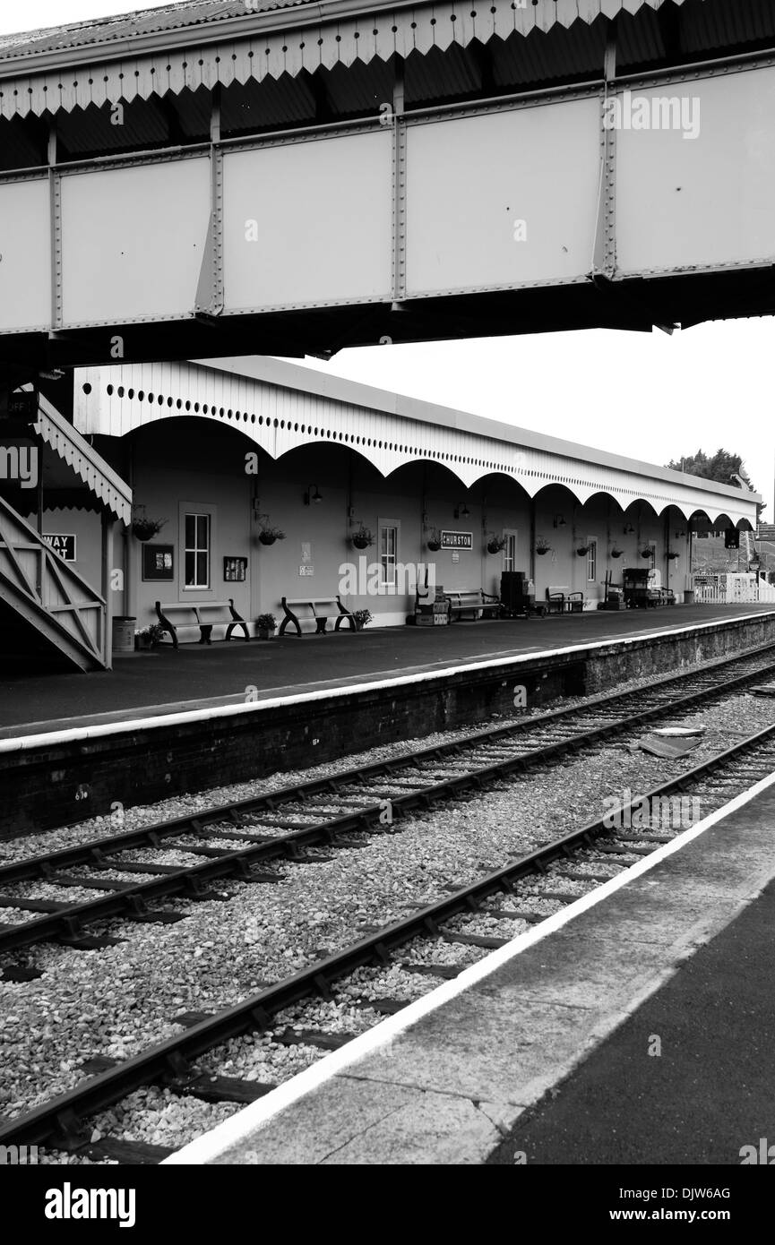British seaside railway Black and White Stock Photos & Images - Alamy