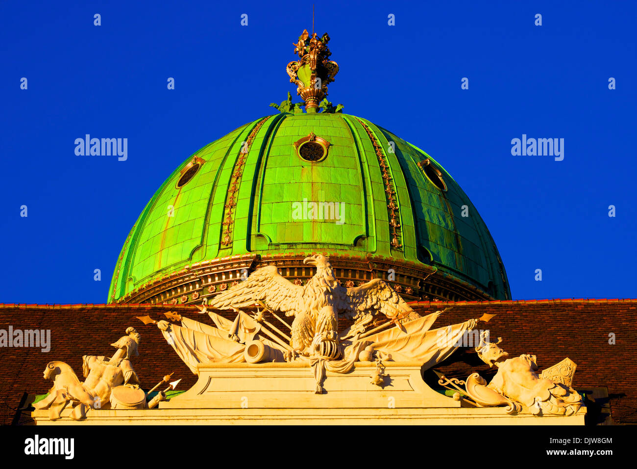 Dome and Sculpture of Triumphant Eagle Hofburg Palace at Michaelerplatz