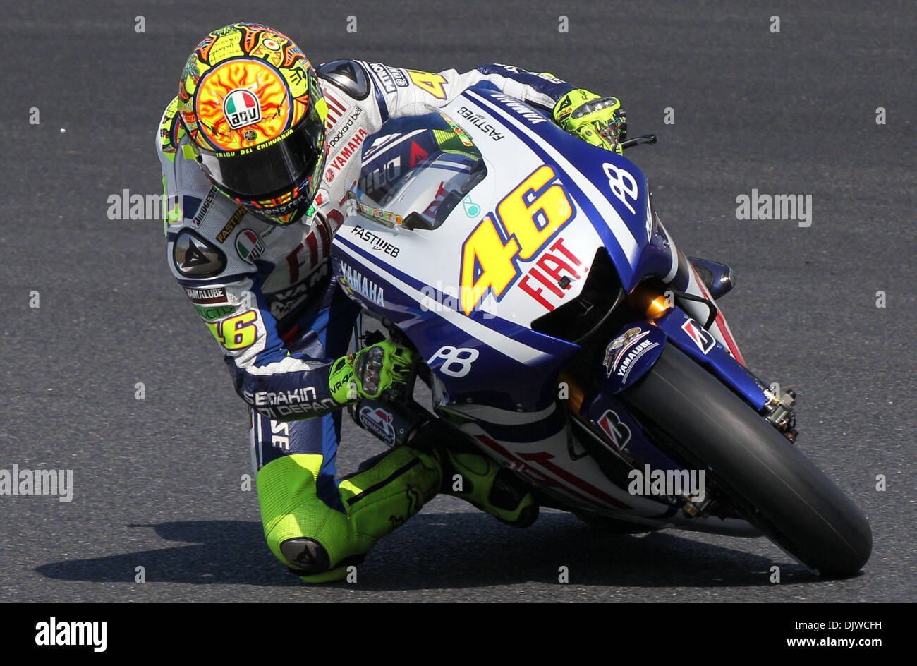 Oct 02, 2010 - Motegi, Tochigi, Japan - Fiat Yamaha rider