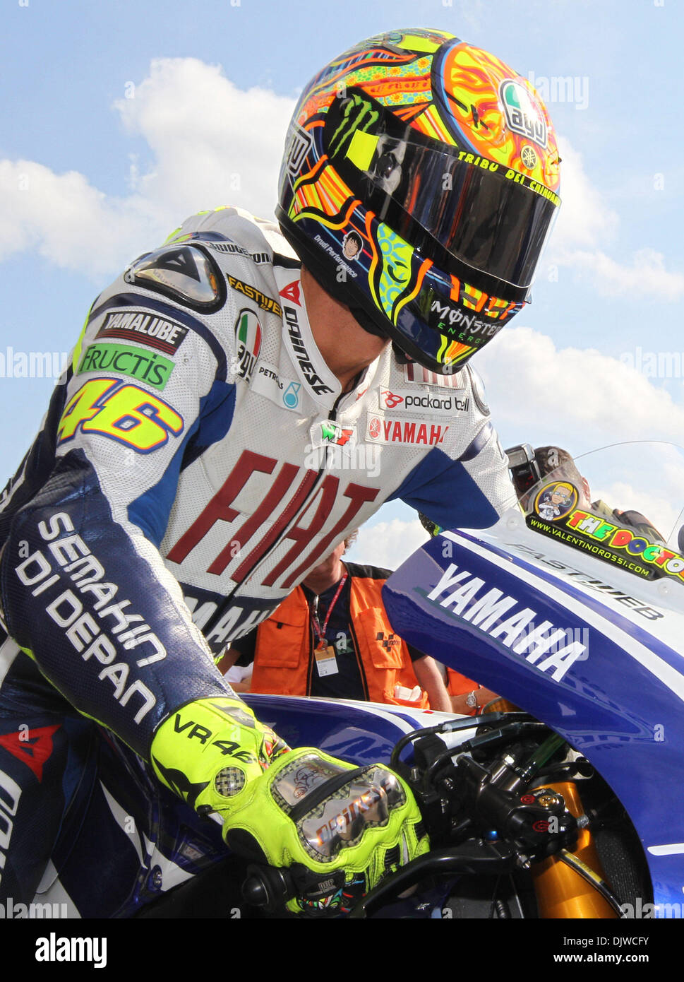 Oct 02, 2010 - Motegi, Tochigi, Japan - Fiat Yamaha rider