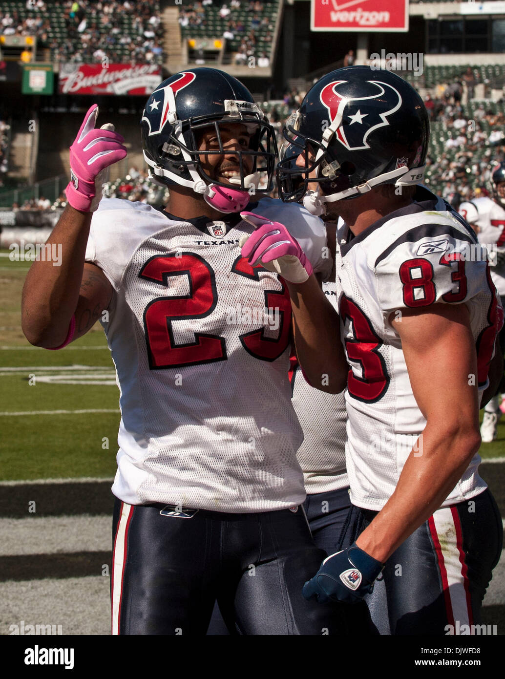 11th Aug 2012. Texans RB Arian Foster (23) in action during the Carolina  Panthers and Houston Texans first preseason football game of 2012. Houston  Texans defeat the Carolina Panthers 26 - 13 Stock Photo - Alamy