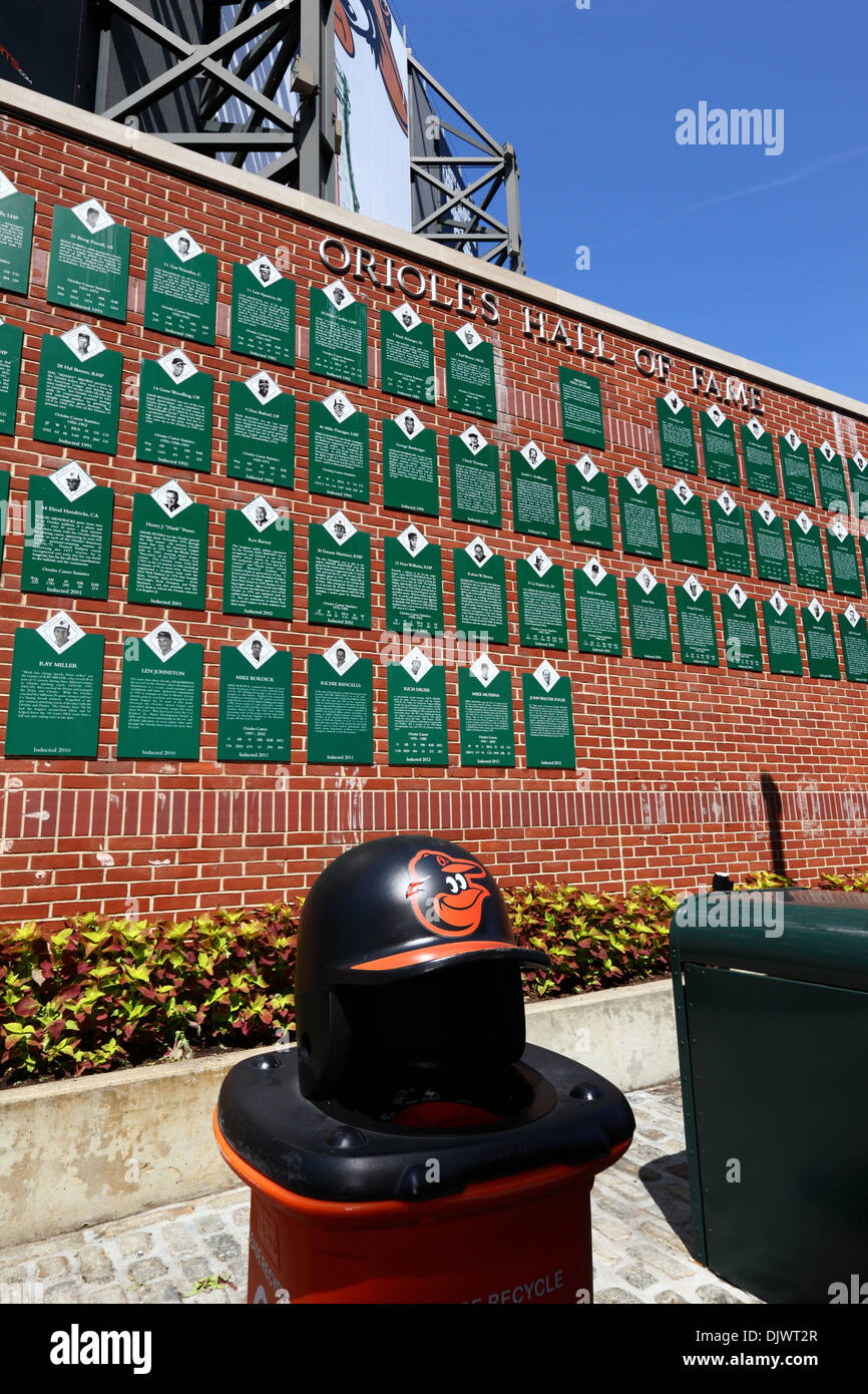 Hall of fame in Oriole Park, home of Baltimore Orioles baseball team, Camden Yards, Baltimore, Maryland, USA Stock Photo