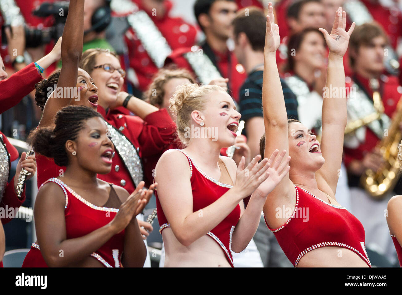 Arkansas razorbacks cheerleaders hi-res stock photography and images ...