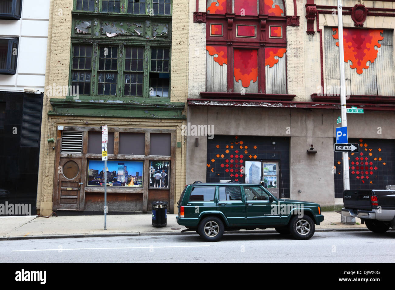 Old brick buildings in central Baltimore, Maryland, USA Stock Photo Alamy