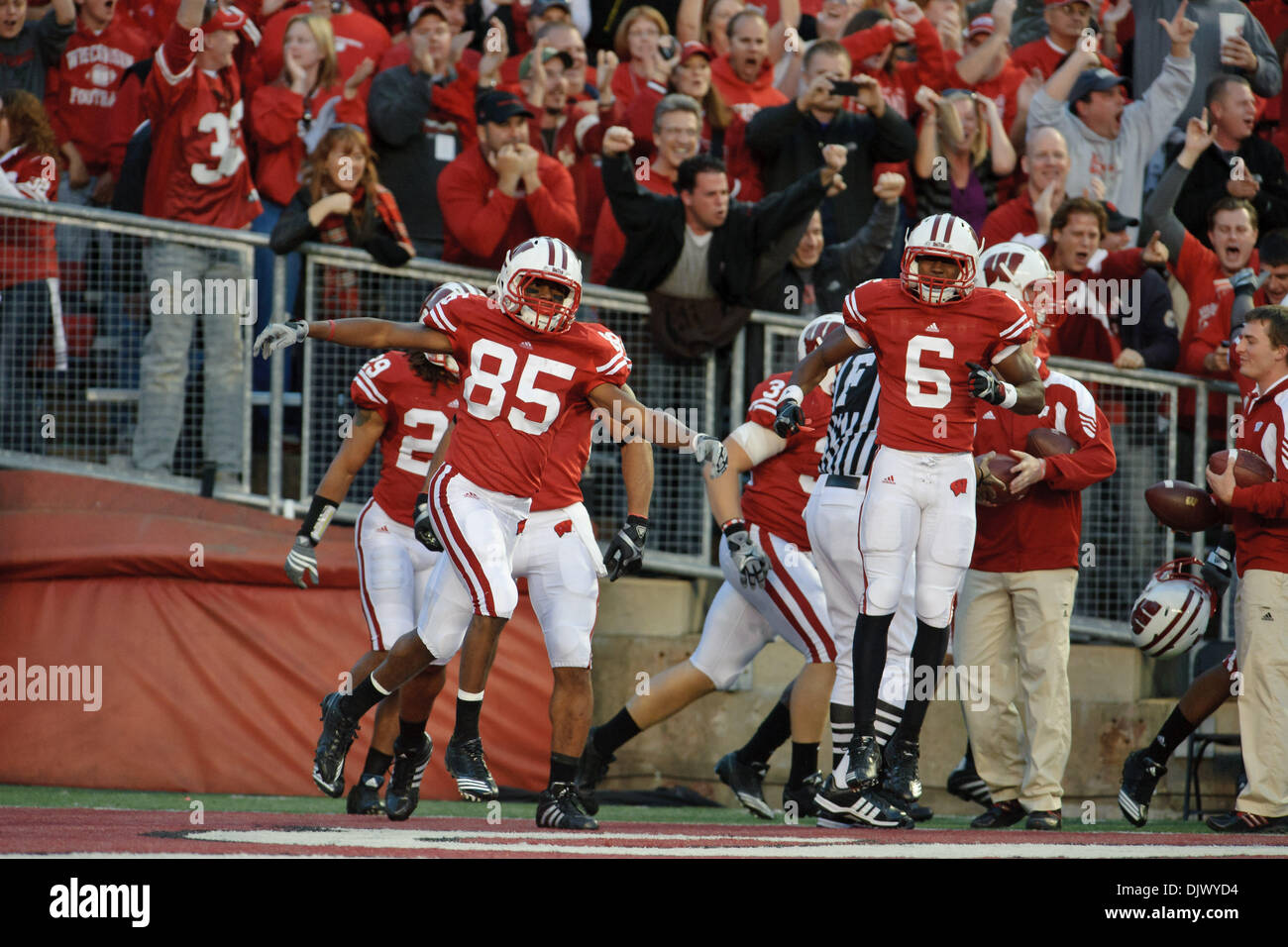 Oct. 16, 2010 - Madison, Wisconsin, United States of America -  during the game between the Wisconsin Badgers and the Ohio State Buckeyes at Camp Randall Stadium in Madison, WI. Ohio State defeated Wisconsin  (Credit Image: © John Rowland/Southcreek Global/ZUMApress.com) Stock Photo