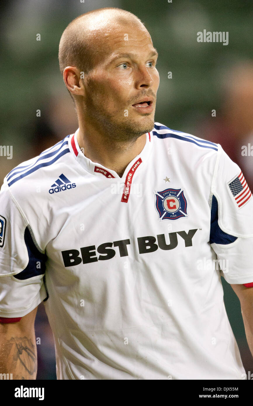 Oct. 23, 2010 - Carson, California, United States of America - Chicago Fire  midfielder Freddie Ljungberg #8 during the Chivas USA vs Chicago Fire game  at the Home Depot Center. Chicago went