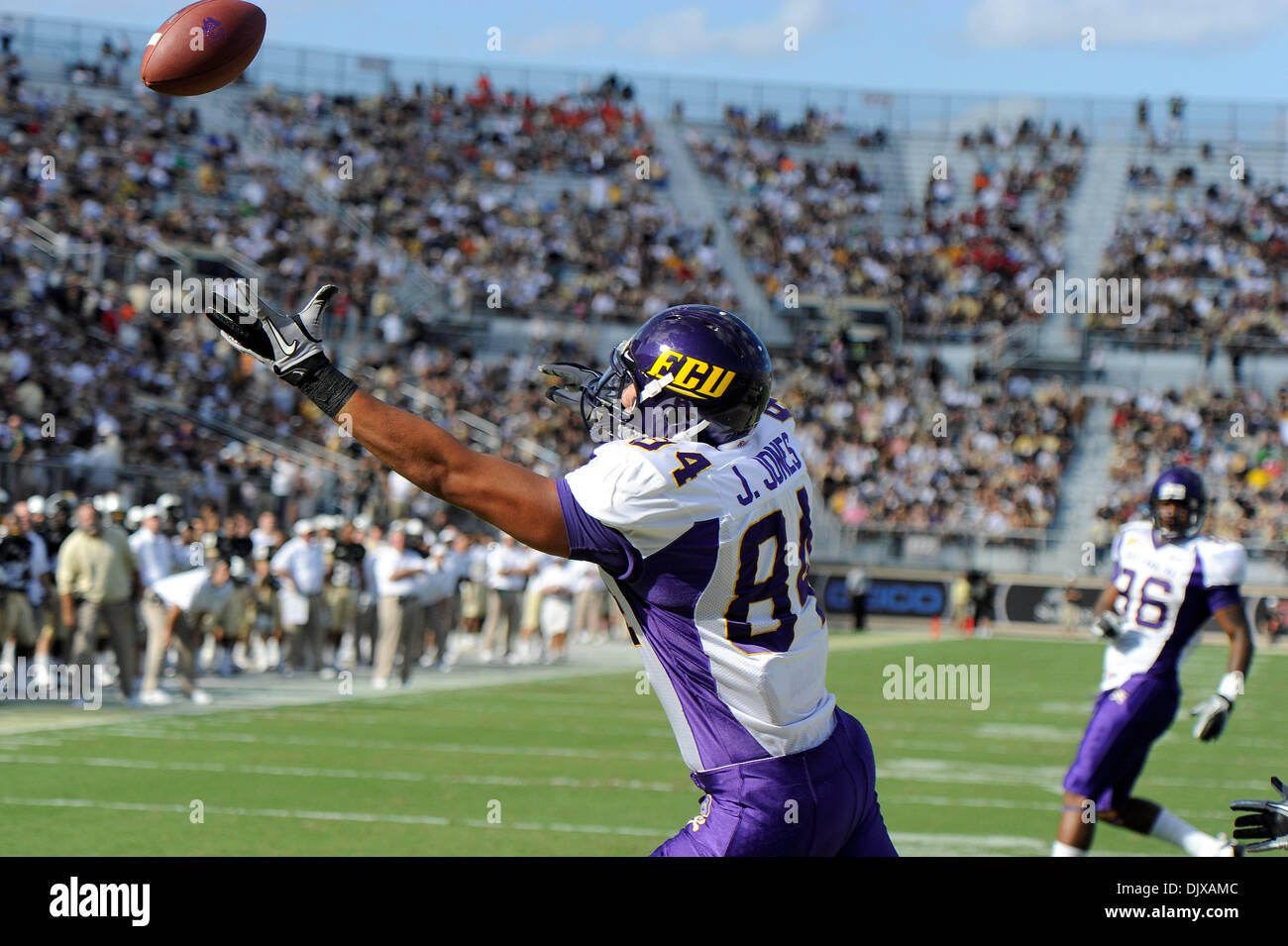 East Carolina Pirates wide receiver C.J. Johnson (5) before the NCAA  college football game between Tulane and ECU on Saturday November 7, 2020  at Dowdy-Ficklen Stadium in Greenville, NC. Jacob Kupferman/(Photo by