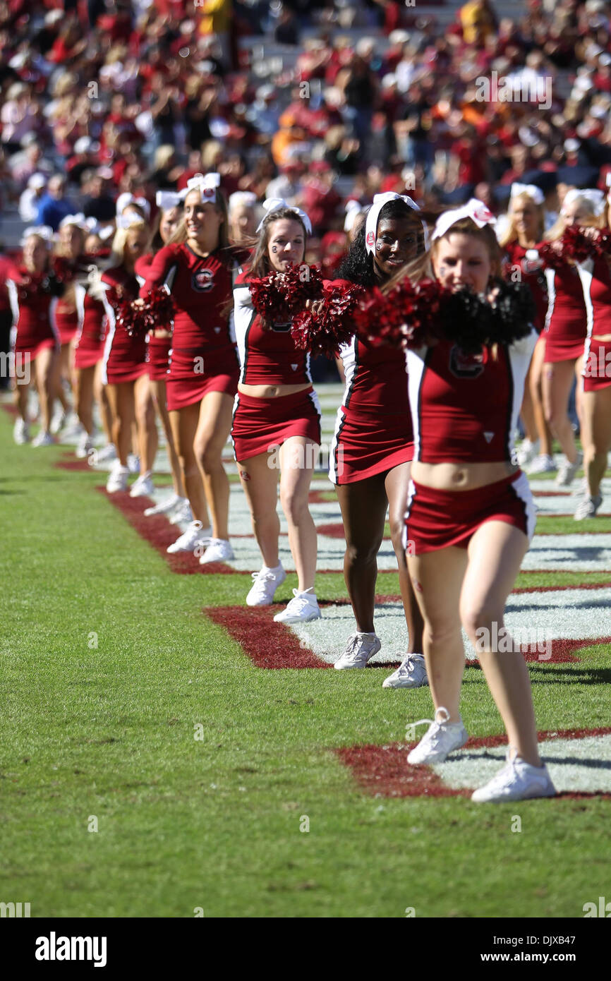 Oct. 30, 2010 - Columbia, South Carolina, United States of America - Gamecock Cheerleaders at pre game against Tennessee.FInal score is South Carolina 38-Tennessee 24. (Credit Image: © Jim Dedmon/Southcreek Global/ZUMApress.com) Stock Photo