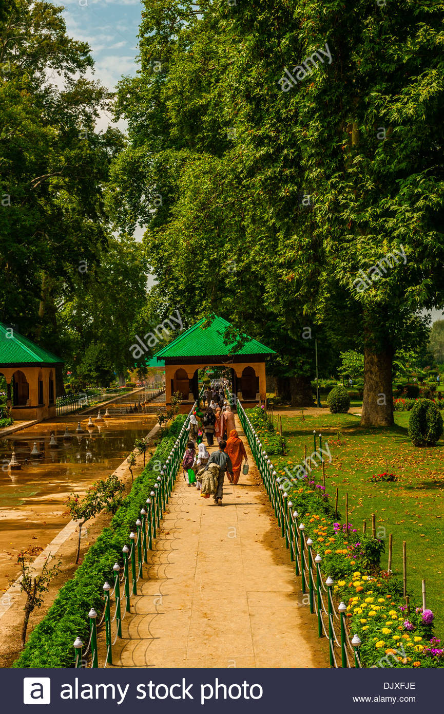 Shalimar Bagh A Mughal Garden Near Srinagar Kashmir Jammu And