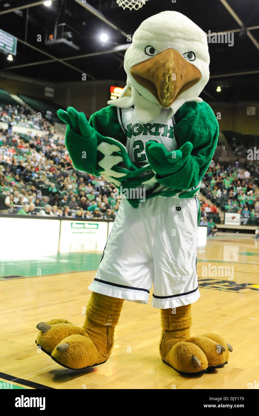 Nov. 16, 2010 - Denton, Texas, United States of America - UNT mascot Scrappy  during game action as the Texas Tech Red Raiders fall to the North Texas  Eagles 92-83 OT at