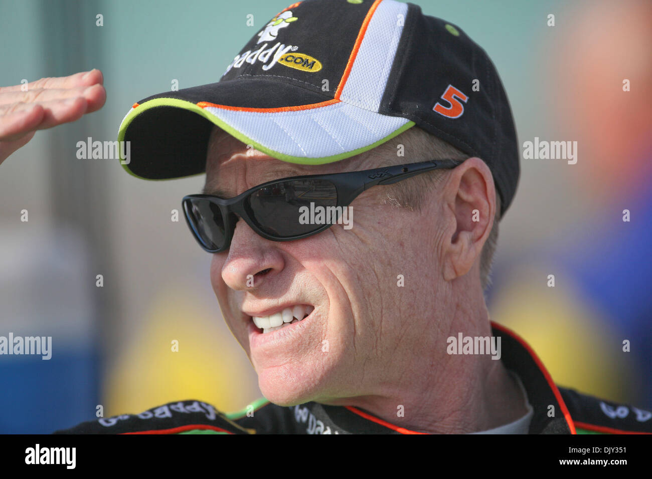 Nov. 19, 2010 - Homestead, Florida, United States of America - Mark Martin eyeing his young competition while getting ready to qualify for the NASCAR Sprint Cup Series Ford 400 at Homestead Miami Speedway in Homestead, Florida. (Credit Image: © Ben Hicks/Southcreek Global/ZUMAPRESS.com) Stock Photo