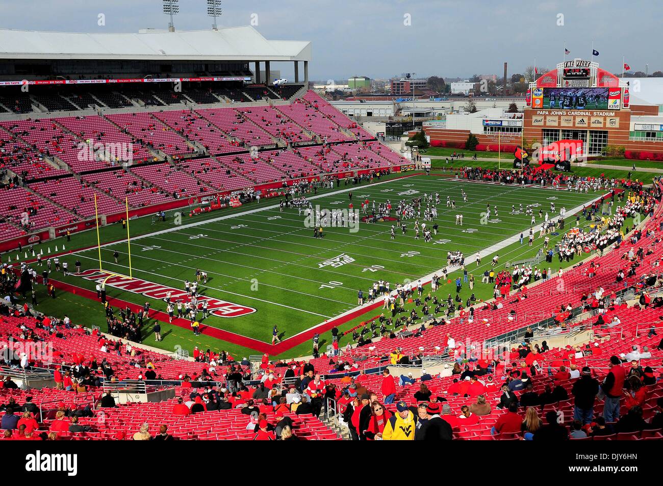 Louisville Football at Papa John's Cardinal Stadium - Blakeway Panoramas  NCAA College Print with Deluxe Frame and Double Mat 