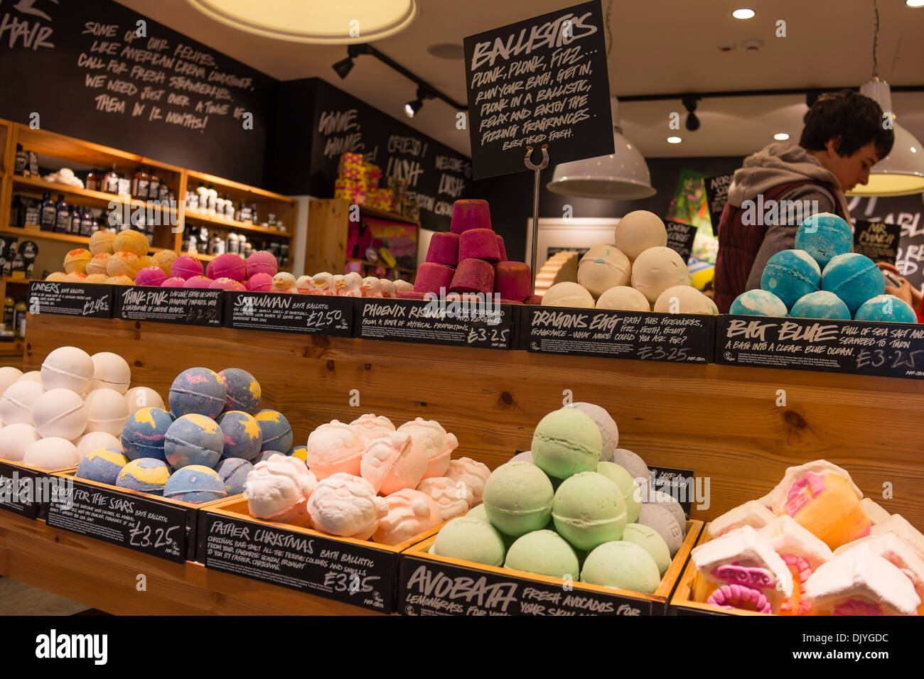 View of the shopfront of the fresh handmade cosmetics and beauty store LUSH  in Broadmead in Bristol with two women shoppers walking out of the door  Stock Photo - Alamy