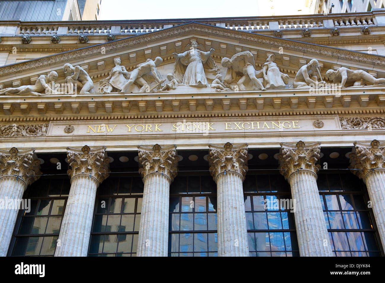 New York Stock Exchange on Wall Street, New York. America Stock Photo